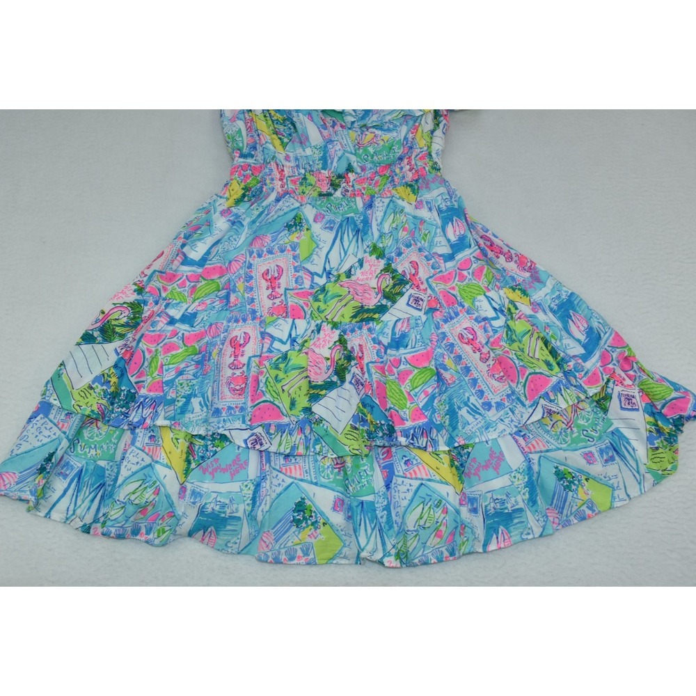 Lillly Pulitzer Addilyn Tiered Women Dress Size S Floral Beach Cruise Lined - Picture 5 of 9